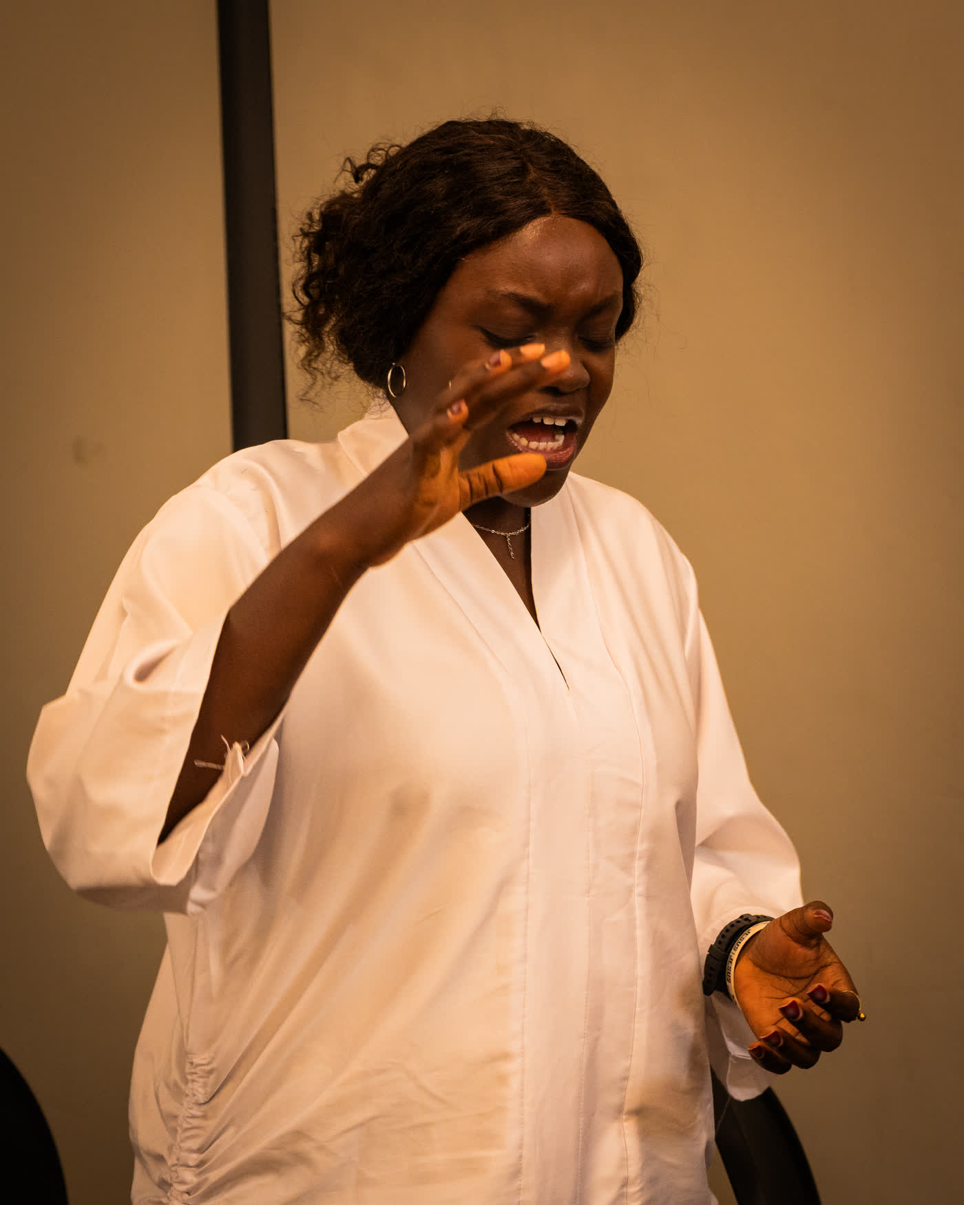 A member in worship